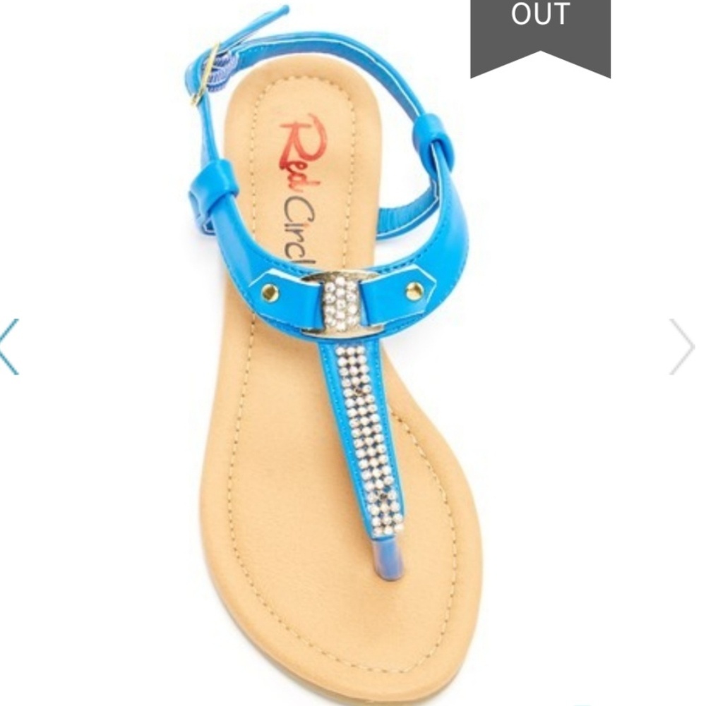 Blue Thong Sandals Minimalist Preppy Academia Summer Beach Casual Wedding Travel